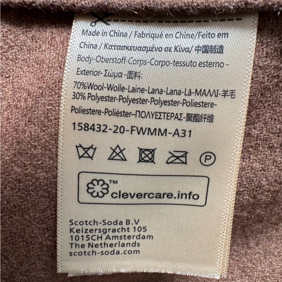 Scotch & Soda Wool Blend Brushed Button Down Over Shirt Jacket In Camel | LARGE - Picture 9 of 10